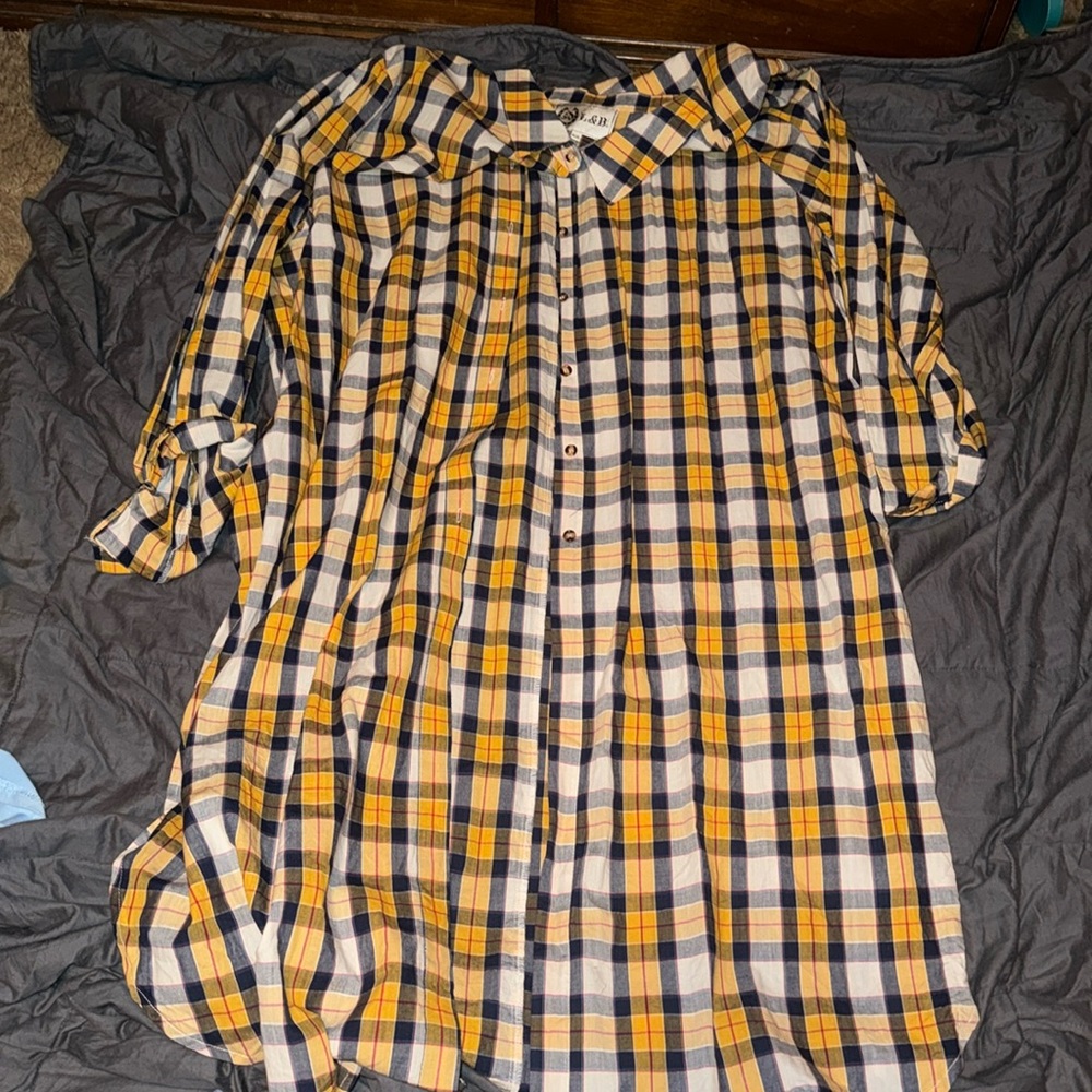 Plaid long shirt